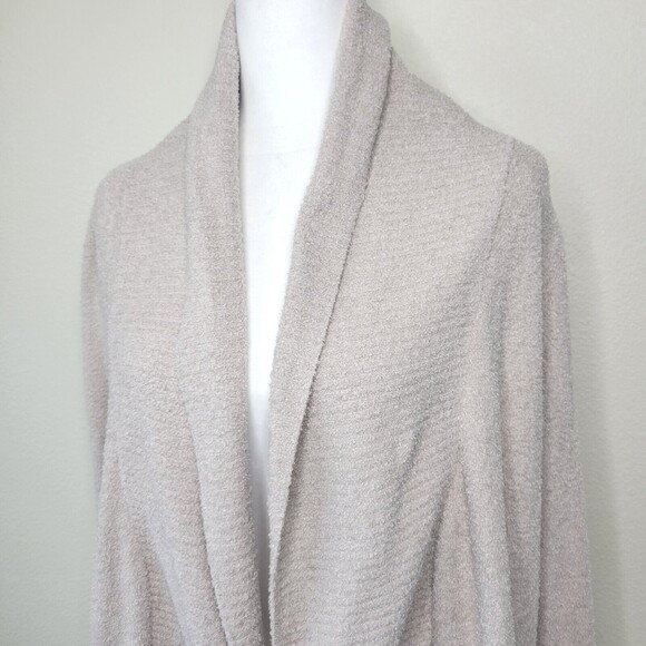 Barefoot Dreams CozyChic Lite Circle Cardi Taupe/Pink Womens Size XS/ Small - Picture 3 of 13